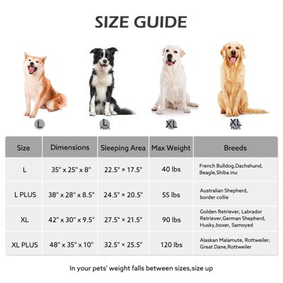 Ortopedyczna sofa dla psa z futrzanym okryciem