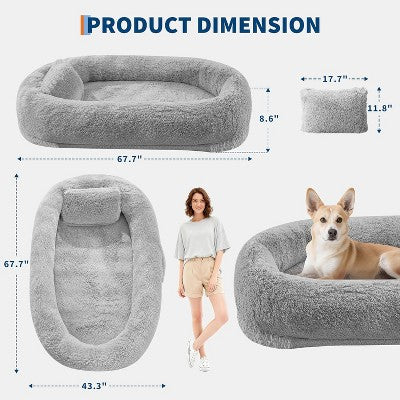 Miękkie legowisko dla człowieka i psa, duże