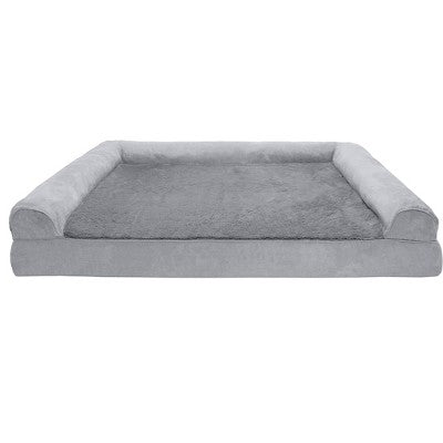 Ortopedyczna sofa dla psa, szara i miękka