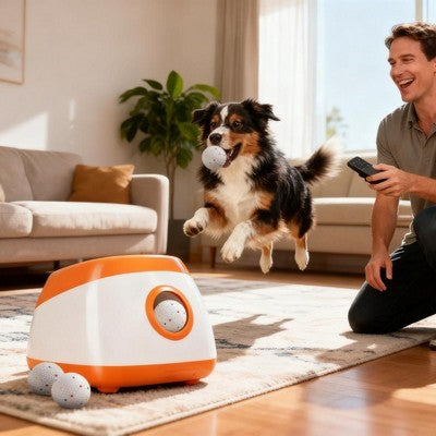 Automatyczna wyrzutnia piłek dla psa z regulacją dystansu