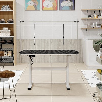 Elektryczny stół groomerski z cichym silnikiem i akcesoriami