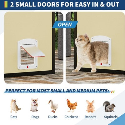 Wybieg z dachem wodoodpornym i wejściem bocznym