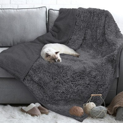 Wodoodporny koc dla psa i kota, szary średni