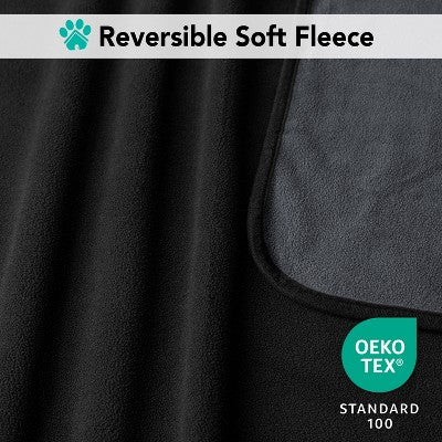 Ochronny koc wodoodporny na sofę, czarno szary średni