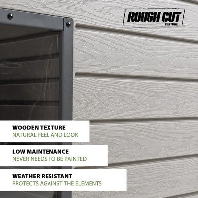 Solidna buda dla dużego psa w kolorze szarym